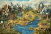 design a unique vector map, realistic or fantasy