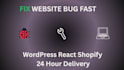 fix bugs in your react, node js ,wordpress or shopify website