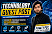 publish a technology guest post with tech backlinks