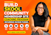 setup skool community, membership site coaching program, recurring income funnel