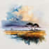 paint landscapes in watercolor