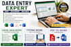 do accurate data entry, excel, word typing and PDF to word