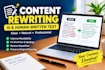 rewrite ai and human written content professionally