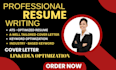 write professional resume cv design and job winning