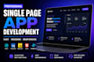 build responsive single page app with HTML, CSS, tailwind