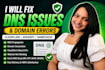 fix dns issues, domain errors cloudflare, godaddy, namecheap
