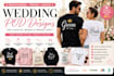 create wedding print on demand designs couples brides etsy shopify custom merch