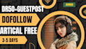 guest post outreach on DR 50 high authority sites