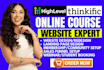 setup thinkific coaching online course thinkific course website sales expert SEO