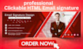 do clickable html email signature gmail outlook email headers letterhead design