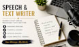 write you texts and speeches
