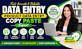 do data entry, product data entry for website, copy paste