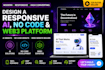 design a responsive ai website, no code website, web3 website website builder