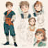create anime expression sheet