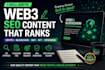 write SEO web3 and crypto blog posts that rank on google