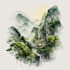 draw a watercolor landscape illustration