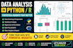 do data analysis in python or r, regression and statistical testing
