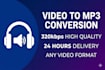 convert video to mp3 high quality audio