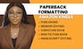 line edit and proofread manuscript, memoir with amazon KDP paperback formatting