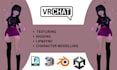 create 3d character model ,vrchat avatar and vtuber character