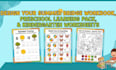 design summer bridge workbook, preschool learning pack, kindergarten worksheets
