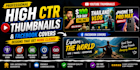 design high CTR youtube thumbnails and facebook cover