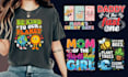 create bulk niche t shirt design for merch by amazon and pod