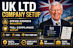do UK ltd company formation with office address and compliance setup
