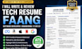 write review tech resume faang software developer engineering resume, IT ats cv