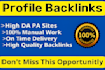 manually submit prifile backlinks for website SEO