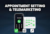 do b2b cold calling, appointment setter, call center setup