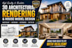 create realistic 3d architectural rendering and 3d house model in sketchup
