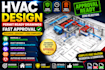 do hvac design, manual j load calculation, duct design, cfm airflow, hvac layout