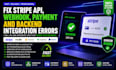 fix stripe API, webhook, payment and backend integration errors
