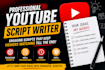write SEO youtube scripts and blog writing content