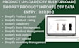 do shopify product upload SEO product listing description, data entry
