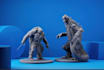 create stl file, design 3d printing with full and half body character
