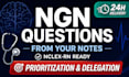 create ngn nclex nursing questions from your notes