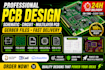 design pcb, schematic, circuit, multilayer pcb, gerber files using altium kicad