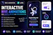 create rive animation interactive rive animation lottie animation web animation