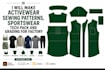 make activewear sewing patterns sportswear tech pack and grading for factory