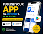 publish your app on google play store and apple app store