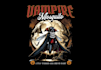 do looking cool vampire mosquito logo eith t shirt design