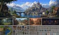 create pixel art environments, maps, backgrounds and 2d game scenes