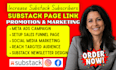 do viral substack promotion, setup substack account substack page link promotion