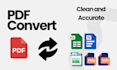 convert PDF to word, excel, or any image format with high accuracy