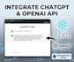 integrate chatgpt into your react or nextjs app