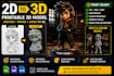 convert  2d to 3d model paint color split stl 3mf printable 3d sculpt