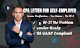 write CPA letter for self employed income verification and tax return