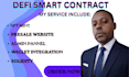 develop smart contracts, web3 dapp, defi, staking, trading bot, solidity dev